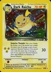 Dark Raichu Pokemon Secret Rare 83 Team Rocket