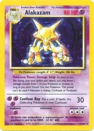 Alakazam Base Set (Unlimited) Holo Rare (1/102)