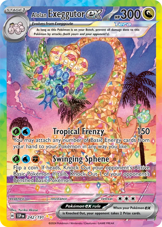 Alolan Exeggutor ex Special Illustration Rare 242/191 Surging Sparks