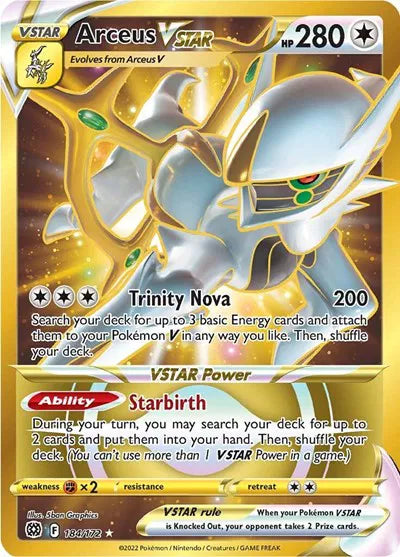 Arceus VSTAR (Secret) (184) Ultra Rare 184/172 Brilliant Stars