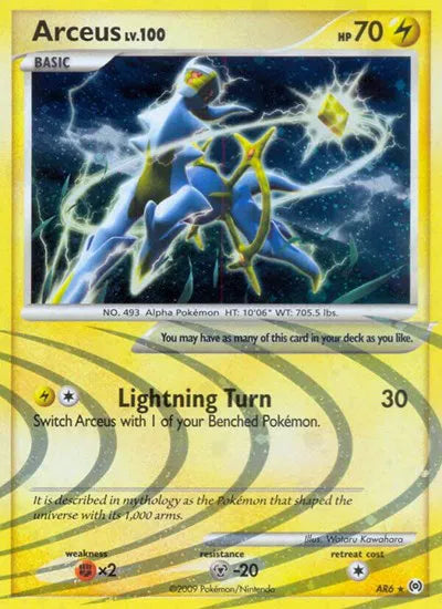Arceus (AR6) Platinum Arceus Holo Rare AR6