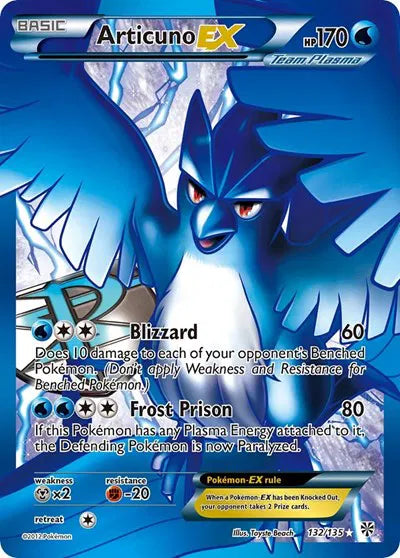 Articuno EX (Team Plasma) Ultra Rare 132 Plasma Storm
