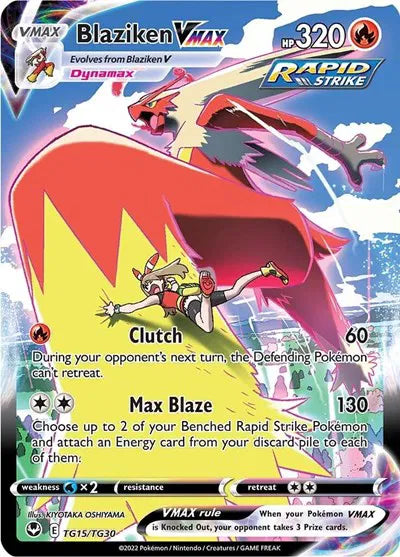 Blaziken VMAX Ultra Rare TG15/TG30 Silver Tempest Trainer Gallery
