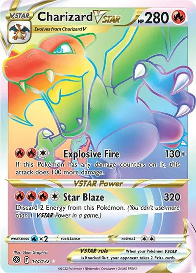 Charizard VSTAR (Secret) Ultra Rare 174/172 Brilliant Stars