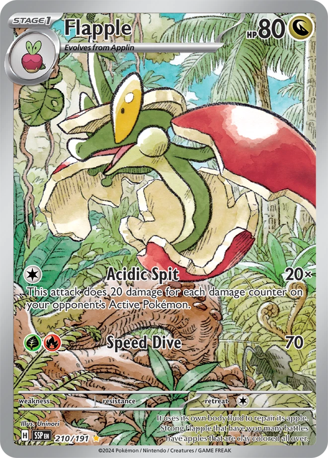 Flapple Pokemon (210/191) Surging Sparks