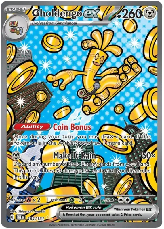 Gholdengo ex Special Illustration Rare 164/131 Prismatic Evolutions