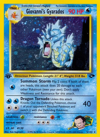 Giovanni's Gyarados (Holo Rare)(5/132) Gym Challenge