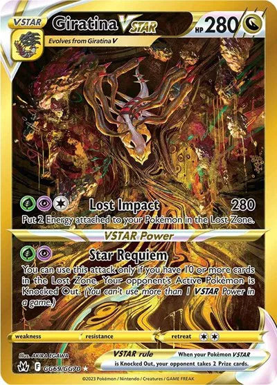 Giratina VSTAR (Secret) Pokemon GG69/GG70 Crown Zenith: Galarian Gallery