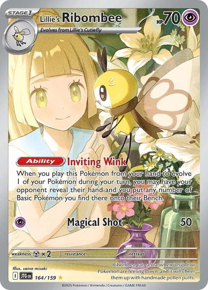 Lillie's Ribombee Illustration Rare 164/159 Journey Together