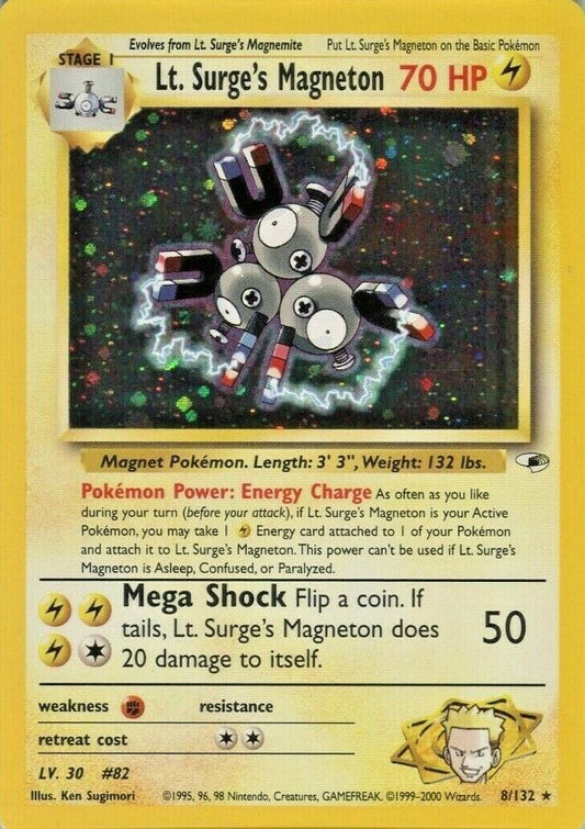 Lt. Surge's Magneton 008/132 Gym Heroes, Holo