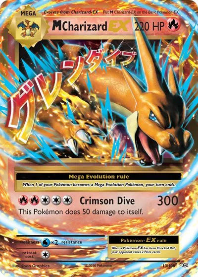 M Charizard EX Ultra Rare 13 Evolutions