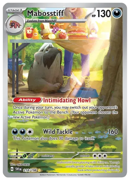 Mabosstiff Illustration Rare 218/198 Scarlet & Violet Base Set