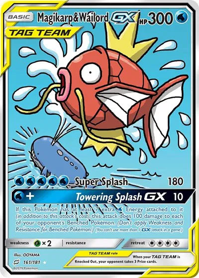 Magikarp & Wailord GX (Alternate Full Art) Ultra Rare 161 Team Up