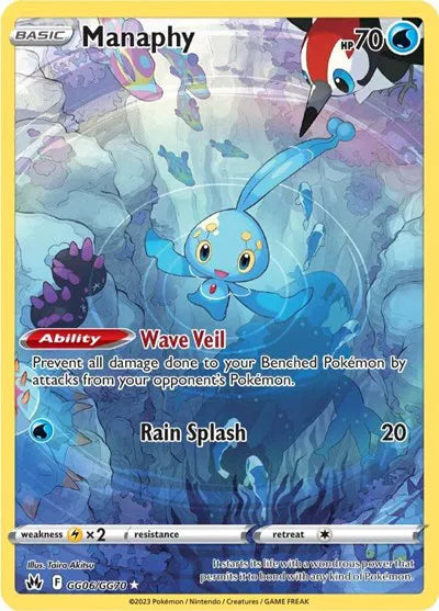 Manaphy Holo Rare GG06/GG70 Crown Zenith: Galarian Gallery