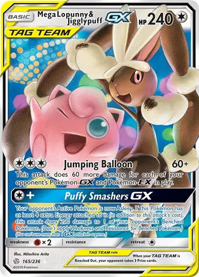 Mega Lopunny & Jigglypuff GX (165/236) Cosmic Eclipse