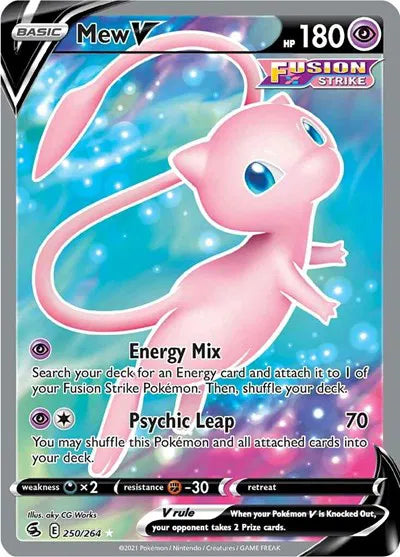 Mew V (Full Art) Ultra Rare 250/264 Fusion Strike