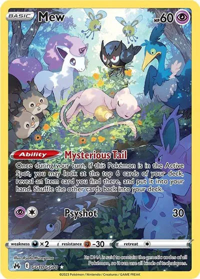 Mew Pokemon Holo Rare GG10/GG70 Crown Zenith: Galarian Gallery