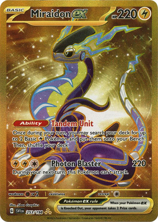 Miraidon ex 253/198 Scarlet & Violet Holo Gold Secret Rare
