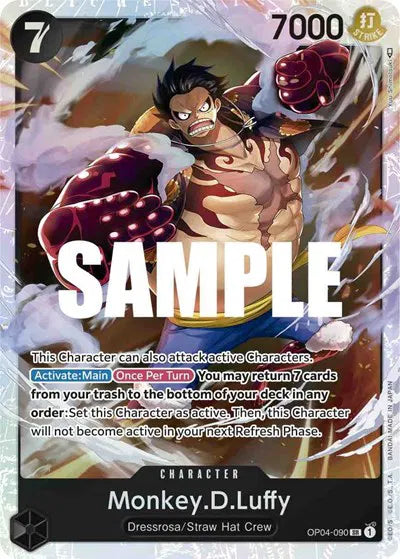 Monkey.D.Luffy (SR) (OP04-090) Kingdoms of Intrigue