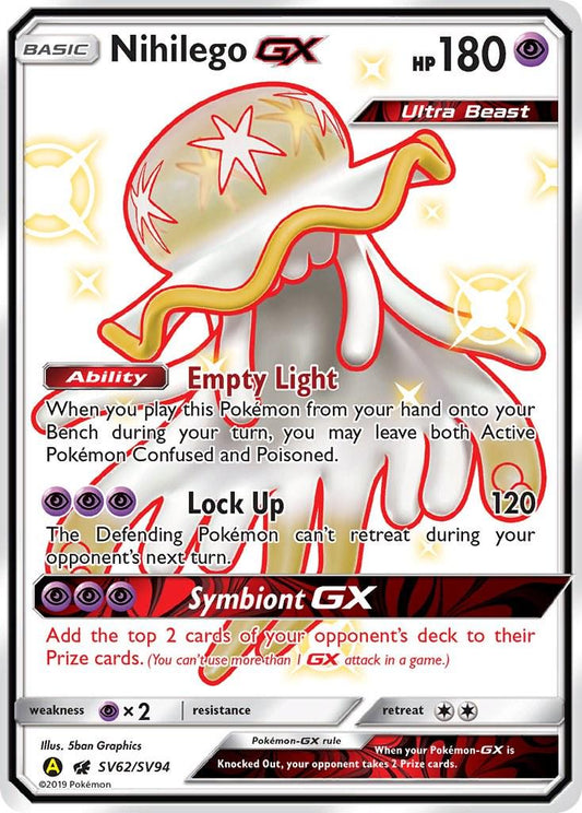 Nihilego GX Shiny Holo Rare • SV62/SV94