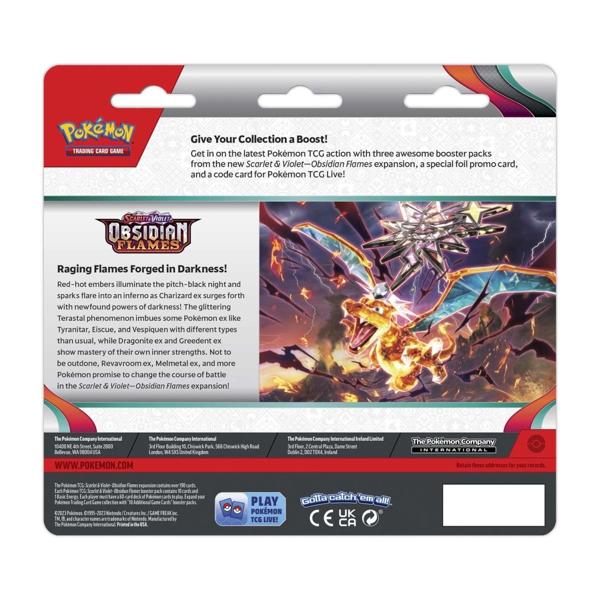 Scarlet & Violet-Obsidian Flames 3 Booster Packs (Random Promo Card)