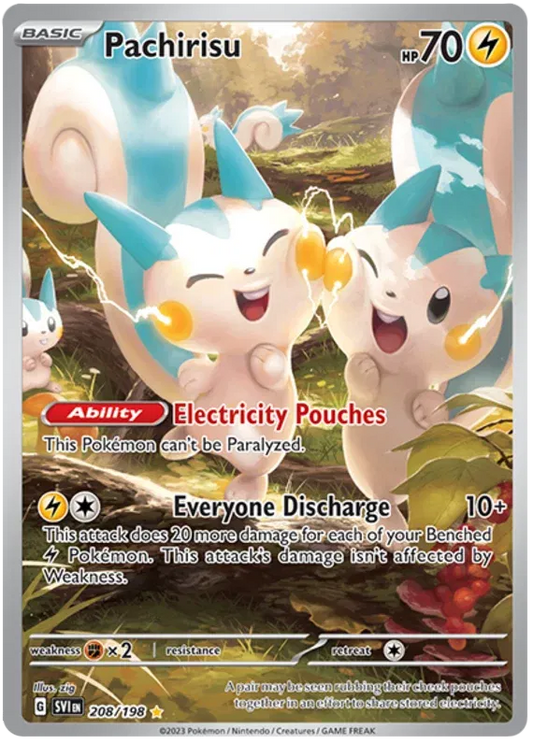 Pachirisu Pokemon Illustration Rare 208/198 Scarlet & Violet Base Set