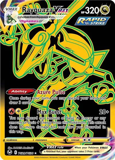 Rayquaza VMAX (Secret) Secret Rare TG29/TG30 Silver Tempest Trainer Gallery