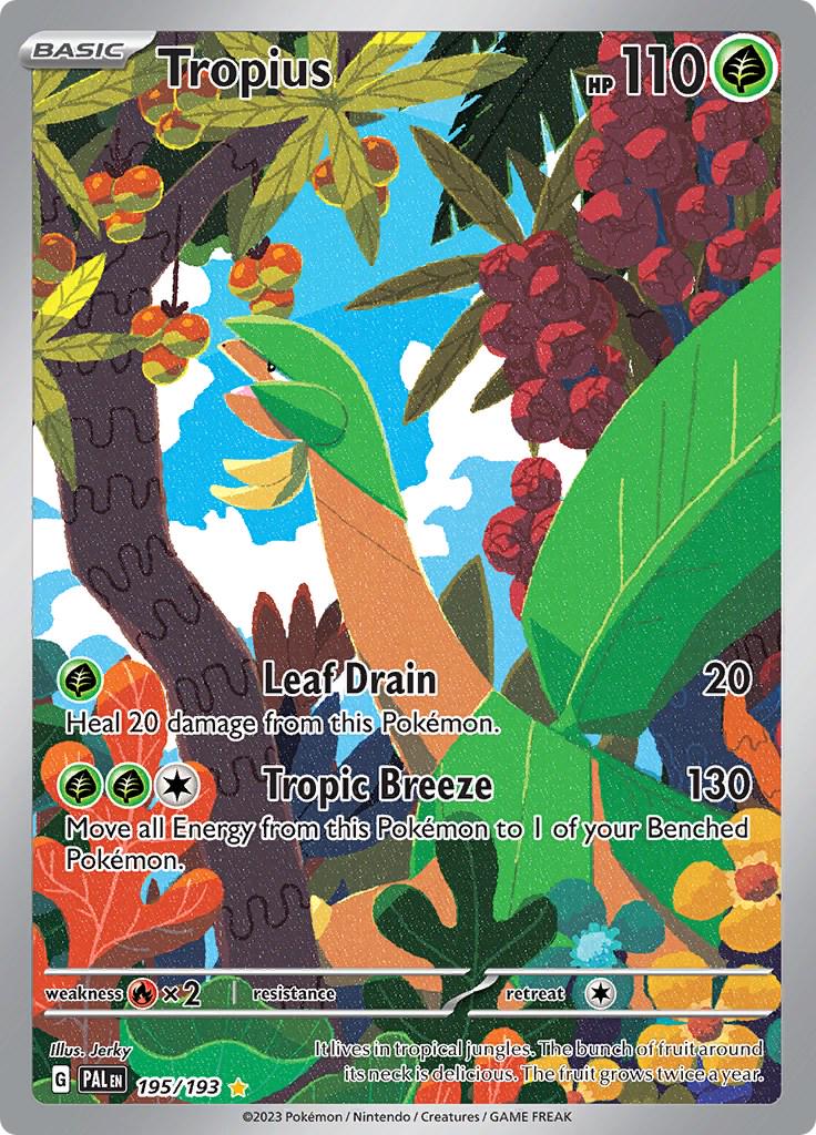 Pokemon Tropius 195/193 Paldea Evolved Illustration Rare Full Art Holo - Near mint-mint (NM-MT)