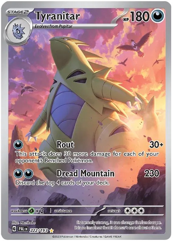 Tyranitar Illustration Rare 222/193 Paldea Evolved