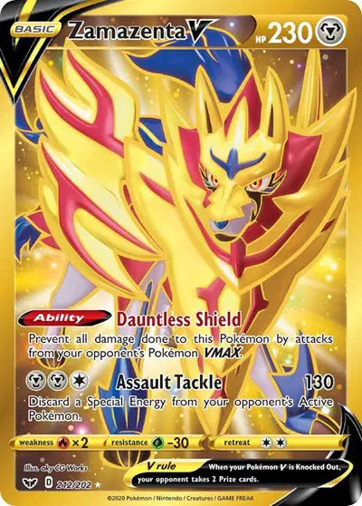 Zamazenta V (Secret) (212/202) Sword & Shield Base Set