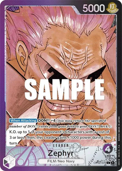 Zephyr (Alternate Art)(Leader)(OP02-072) Paramount War