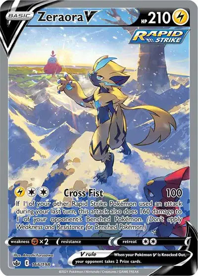 Zeraora V (Alternate Full Art)(166/198) Chilling Reign