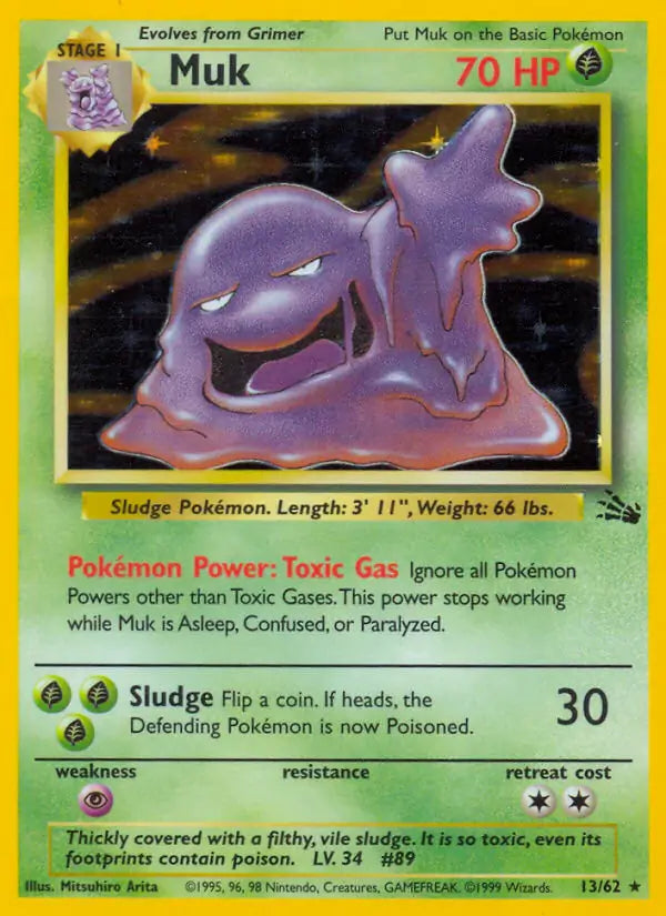 Muk (13) Fossil Holo Rare 13