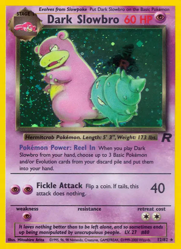 Dark Slowbro (12) Team Rocket Holo Rare 12