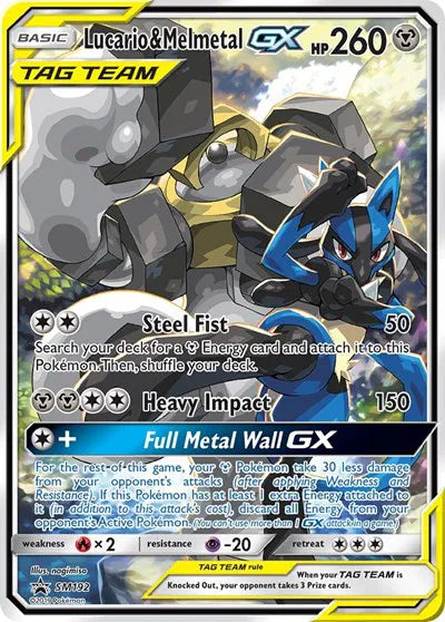 Lucario & Melmetal GX Pokemon SM192 Sun & Moon Promo