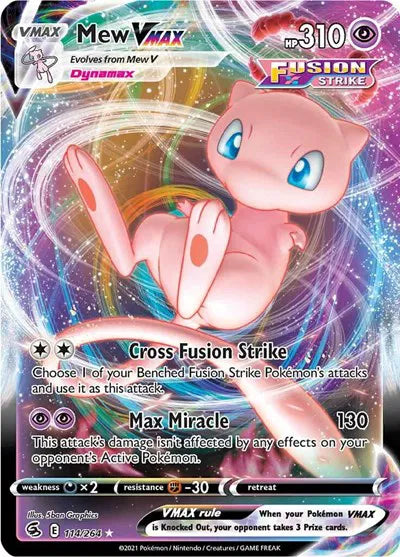 Mew VMAX Ultra Rare 114/264 Fusion Strike