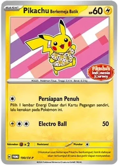Indonesian Pikachu Berkemeja Batik (ID) Miscellaneous Cards & Products Promo 190/SV-P