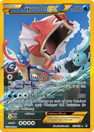 Gyarados EX (Secret) Pokemon Secret Rare 123 BREAKpoint