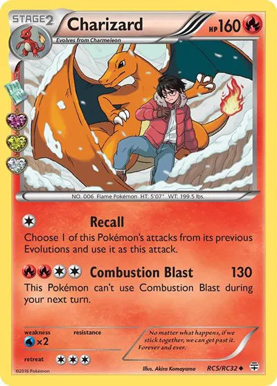 Charizard Pokemon Uncommon RC5 Generations: Radiant Collection MasterSet Co. Charizard Pokemon Uncommon RC5 Generations: Radiant Collection MasterSet Co.