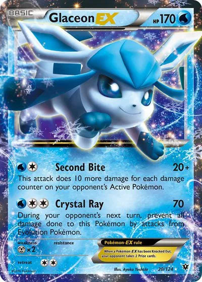Glaceon EX Fates Collide Ultra Rare 20