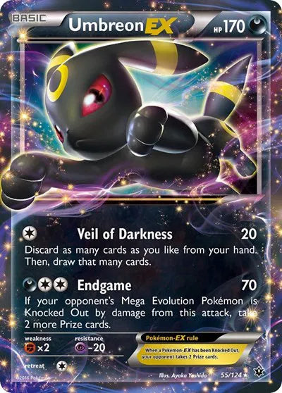 Umbreon EX Pokemon Ultra Rare 55 XY - Fates Collide