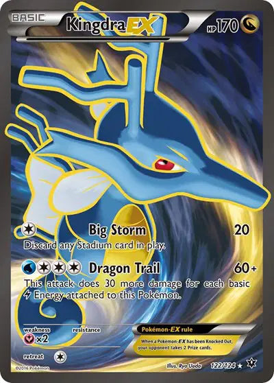 Kingdra EX (Full Art) Pokemon Ultra Rare 122 XY - Fates Collide