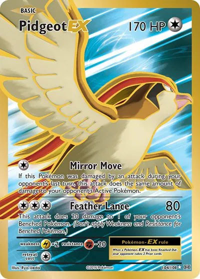 Pidgeot EX (Full Art) Pokemon Ultra Rare 104 Evolutions