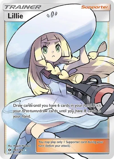 Lillie (Full Art) Pokemon Ultra Rare 147 Sun & Moon Base Set