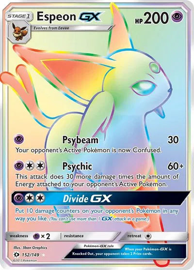 Espeon GX (Secret) Sun & Moon Base Set Secret Rare 152