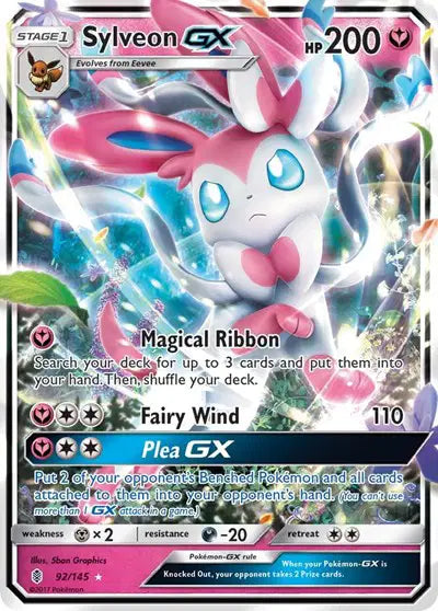 Sylveon GX Ultra Rare 92/145 Guardians Rising