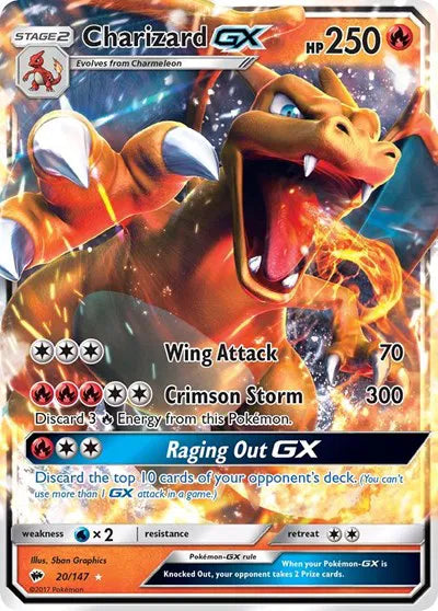 Charizard GX Burning Shadows Ultra Rare 20/147