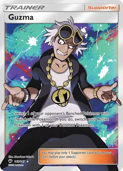 Guzma (Full Art) Pokemon Ultra Rare 143/147 Burning Shadows