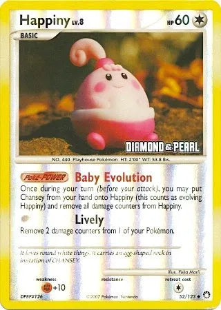 Happiny (Diamond & Pearl) Burger King Promos Promo 52