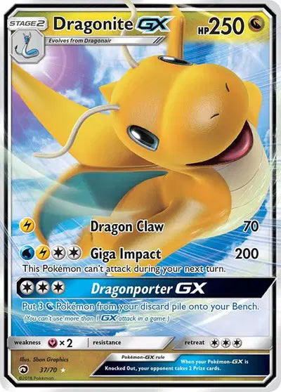 Dragonite GX Ultra Rare 37 Dragon Majesty